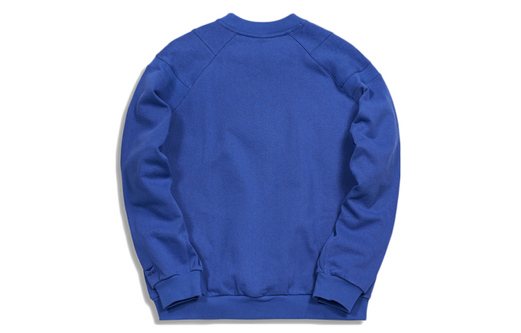 Lookbook Li-Ning Paris Fashion Week Loose Pullover Sweatshirt Blue AWDQ629-1