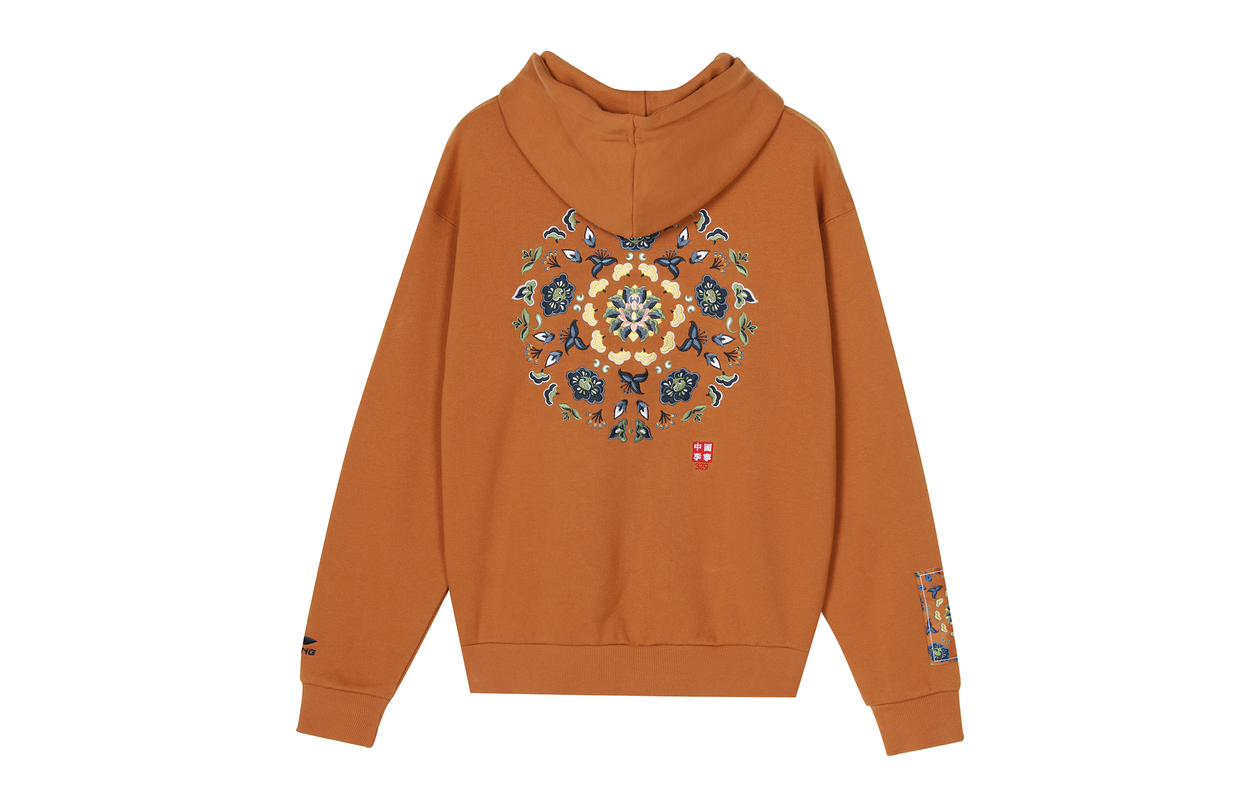 Li-Ning Paris Fashion Week Lotus Embroidered Hoodie Brown Gift AWDQ625-2 圖 3
