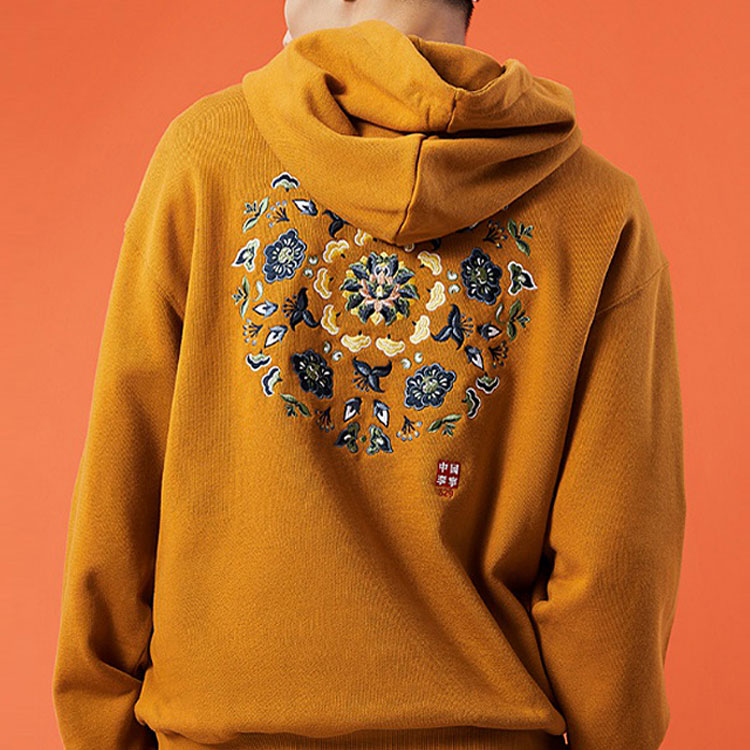 Li-Ning Paris Fashion Week Lotus Embroidered Hoodie Brown Gift AWDQ625-2 圖 5