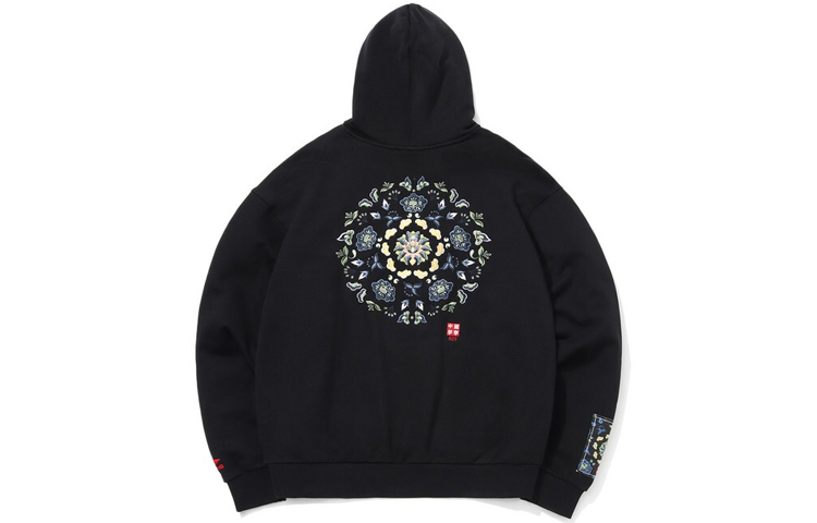 Lookbook 李宁巴黎时装周莲花连帽衫黑色 AWDQ625-1