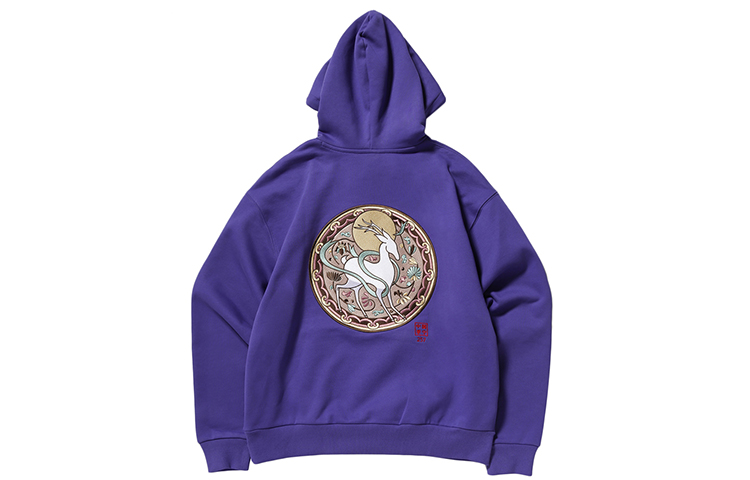 Li-Ning Paris Fashion Week Mythical Deer Hoodie Purple Unisex AWDNB81-2 圖 2