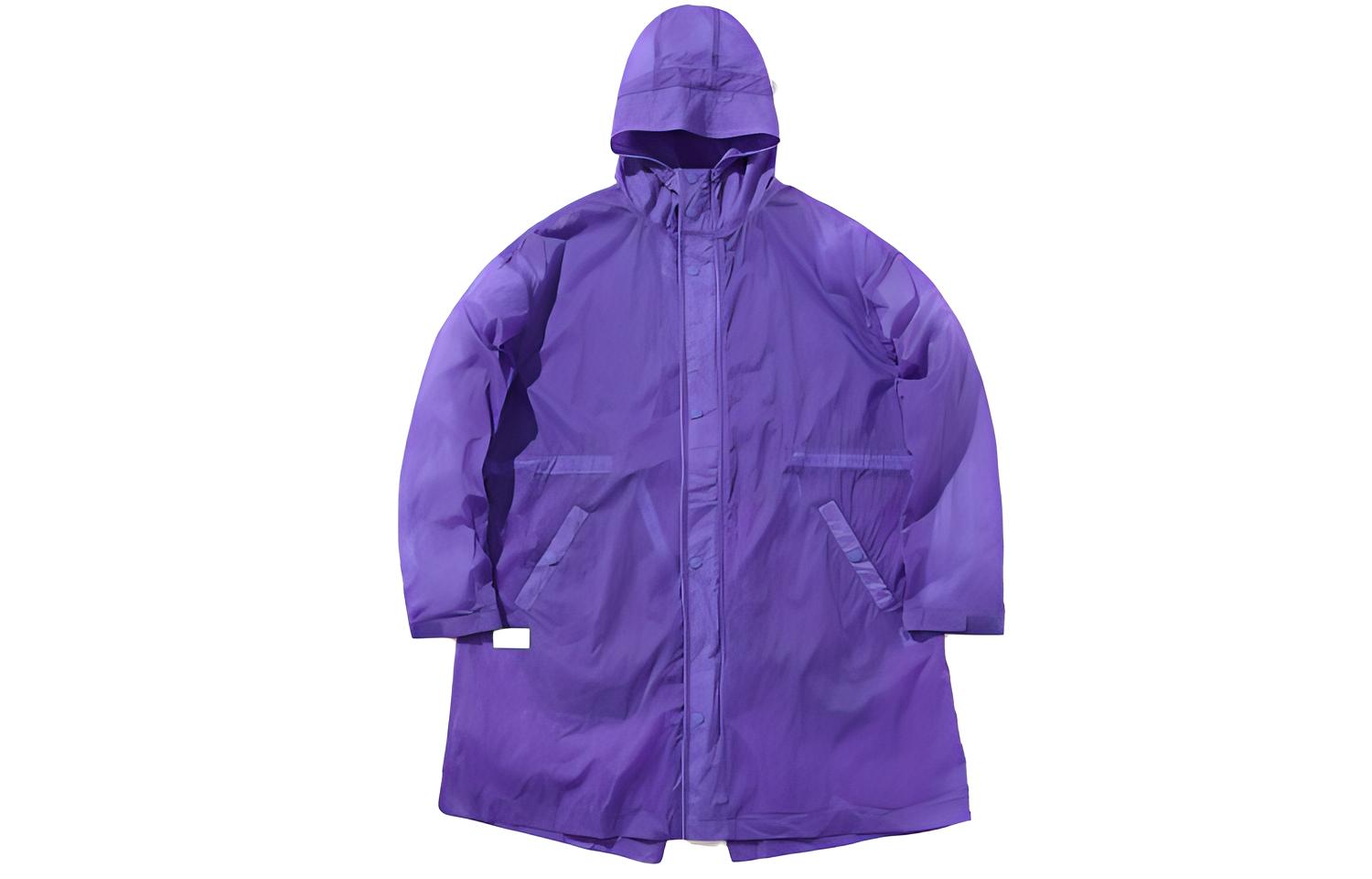 Li-Ning Paris Fashion Week Oversized Mid-Length Hooded Windbreaker Purple AFDP067-1