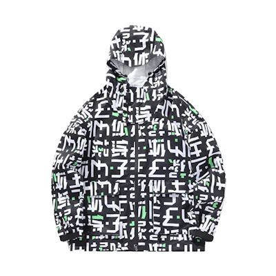 Li-Ning Paris Fashion Week Printed Hooded Jacket Black Mens AFDP147-1