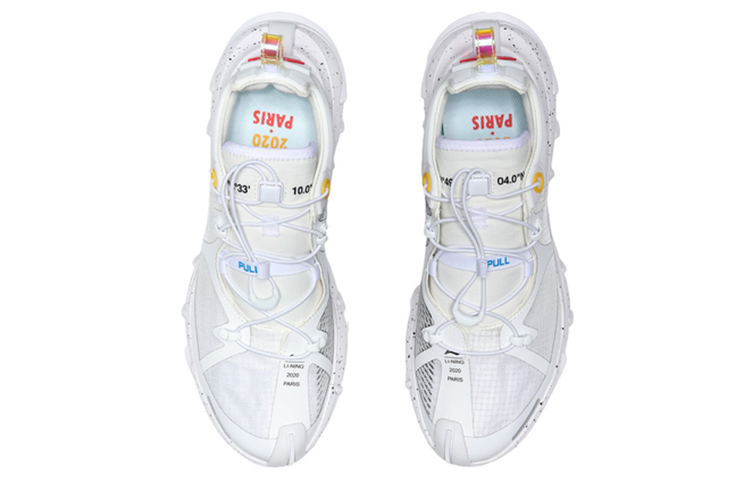Shop Li-Ning Paris fashion week Shock Absorption 'White' AGBQ093-4