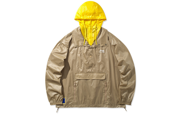 Li-Ning Paris Fashion Week SS20 Relaxed Sports Jacket Men’s Incense Apricot AFDQ253-3