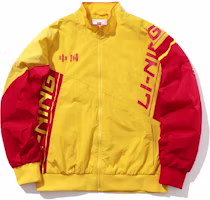 Li-Ning Paris Fashion Week Yellow Loose-Fit Logo Print Jacket AJDP017-1 Li-Ning Paris Fashion Week Yellow Loose-Fit Logo Print Jacket AJDP017-1
