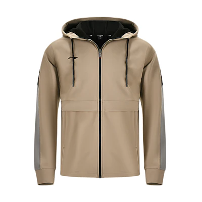 Li-Ning Ping Pong Glory Series Colorblock Logo Zip Hoodie Jacket Unisex Silver Mink AJDS855-2