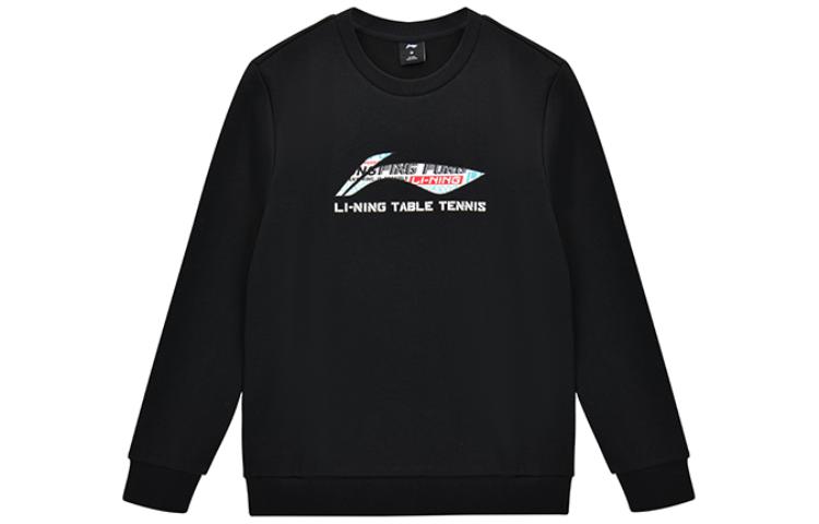 Li-Ning Ping Pong Series Black Crewneck Sweatshirt Unisex Casual Sportswear AWDT281-2
