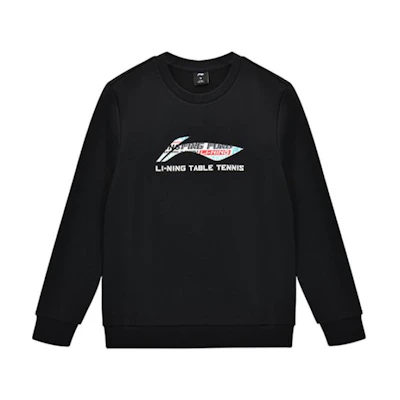 Li-Ning Ping Pong Series Black Crewneck Sweatshirt Unisex Casual Sportswear AWDT281-2