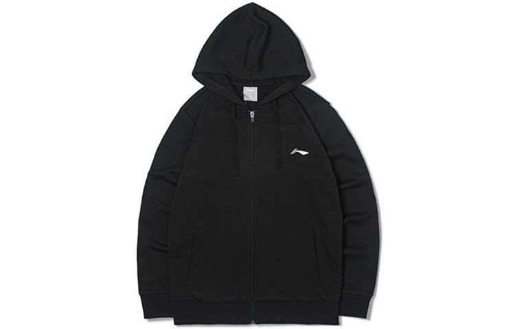 Li-Ning Ping Pong Series Black Hoodie with Embroidered Logo AWDS523-1