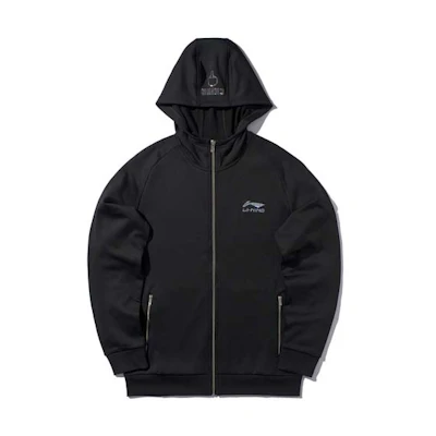 Li-Ning Ping Pong Series Black Quick-Dry Hooded Jacket AWDM527-1