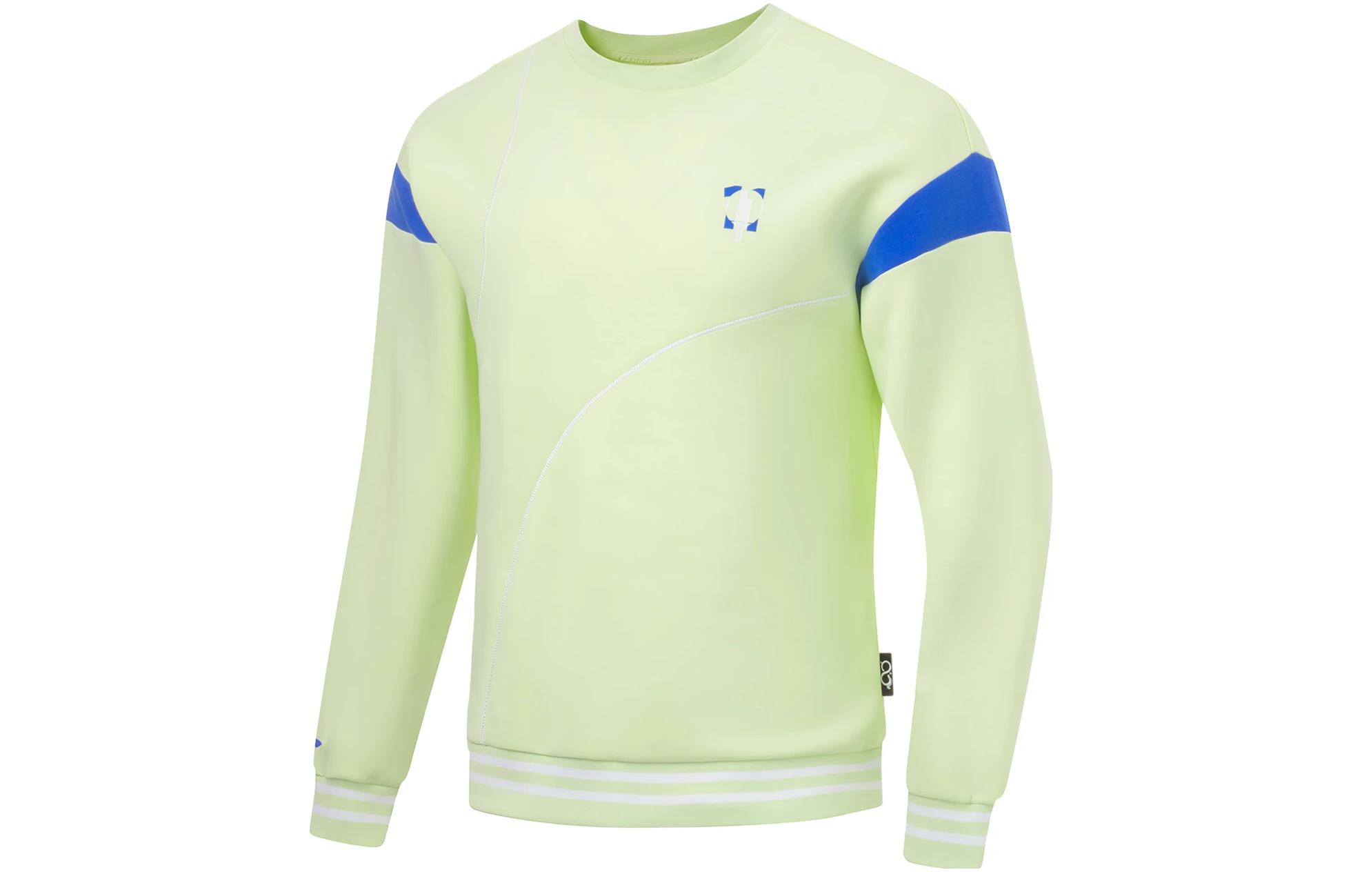 Li-Ning Ping Pong Series Colorblock Crewneck Sweatshirt Unisex Light Green AWDT649-2