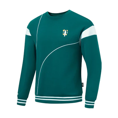 Li-Ning Ping Pong Series Colorblock Pullover Unisex Sweatshirt Deep Green AWDT649-3
