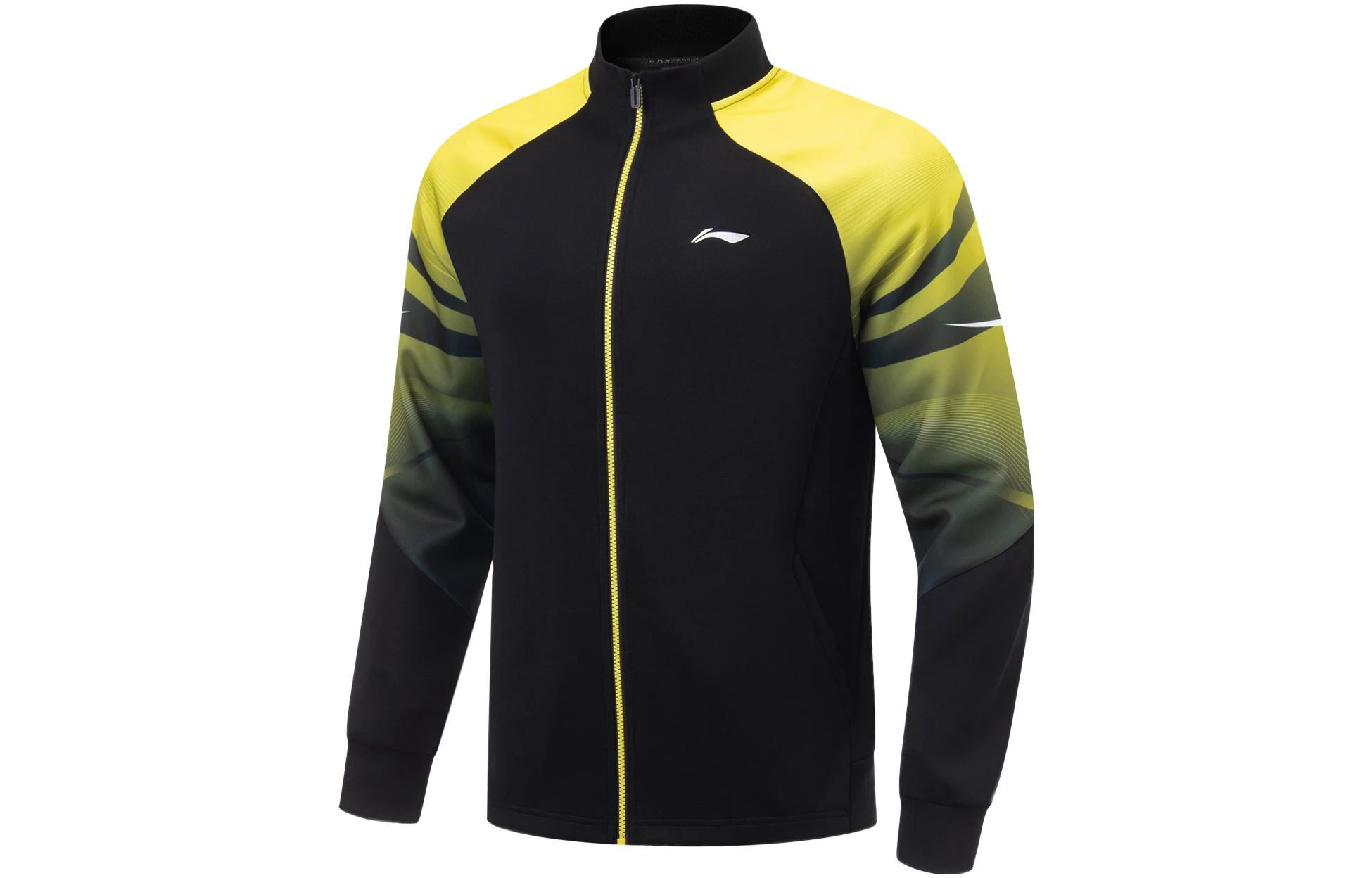 Li-Ning Ping Pong Series Colorblock Zip-Up Jacket Black Unisex AWDT647-1