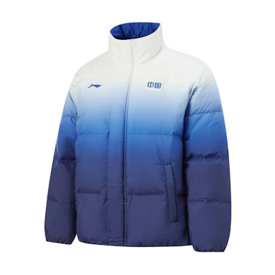 Li-Ning Ping Pong Series Gradient Zip Jacket Unisex White/Graphic Blue AYMU283-2