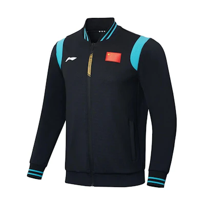 Li-Ning Ping Pong Series Graphic Letter Zip Hoodie Unisex Black AWDT277-1