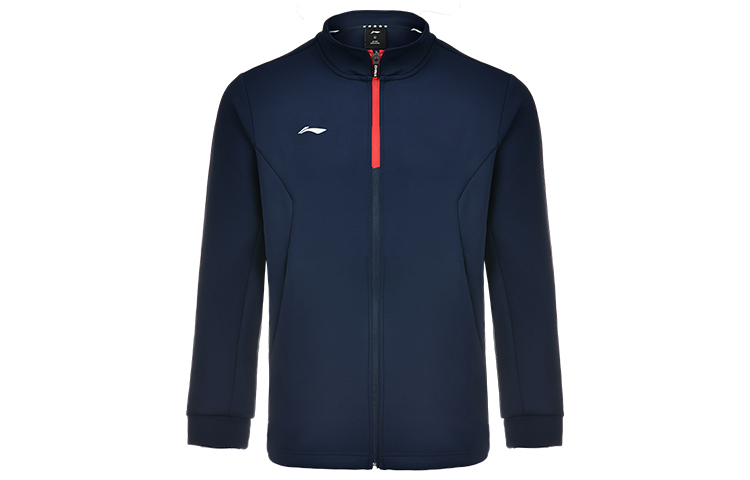 Li-Ning Ping Pong Series Ink Blue Flag Logo Zip-Up Sweatshirt AWDSA11-1