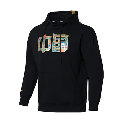 Li-Ning Ping Pong Series Logo Print Loose Fit Hoodie Black () AEDR747-3