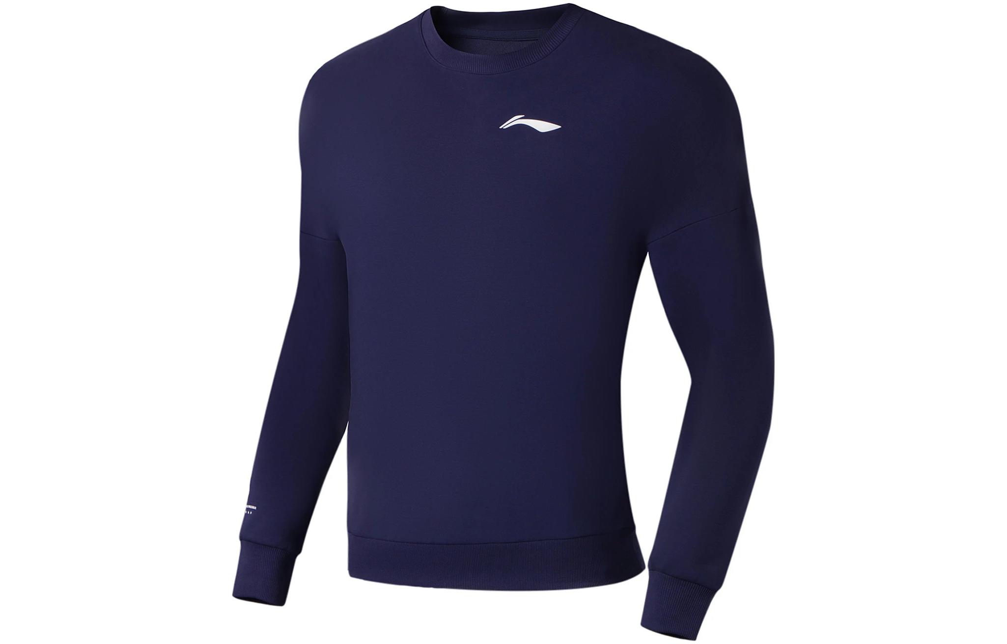 Li-Ning Ping Pong Series Logo Pullover Hoodie Sailor Blue () AWDS321-1