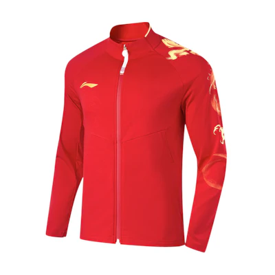 Li-Ning Ping Pong Series Logo Zip-up Jacket Red AYYU013-2