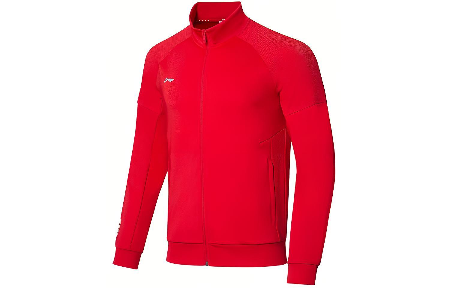 Li-Ning Ping Pong Series Red Full-Zip Track Jacket AWDR749-3