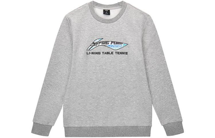 Li-Ning Ping Pong Series Retro Crewneck Sweatshirt Unisex - Heather Gray AWDT281-4