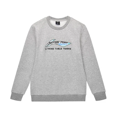 Li-Ning Ping Pong Series Retro Crewneck Sweatshirt Unisex - Heather Gray AWDT281-4