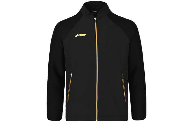 Li-Ning Ping Pong Series Solid Logo Black Long Sleeve Jacket AYYQ001-1