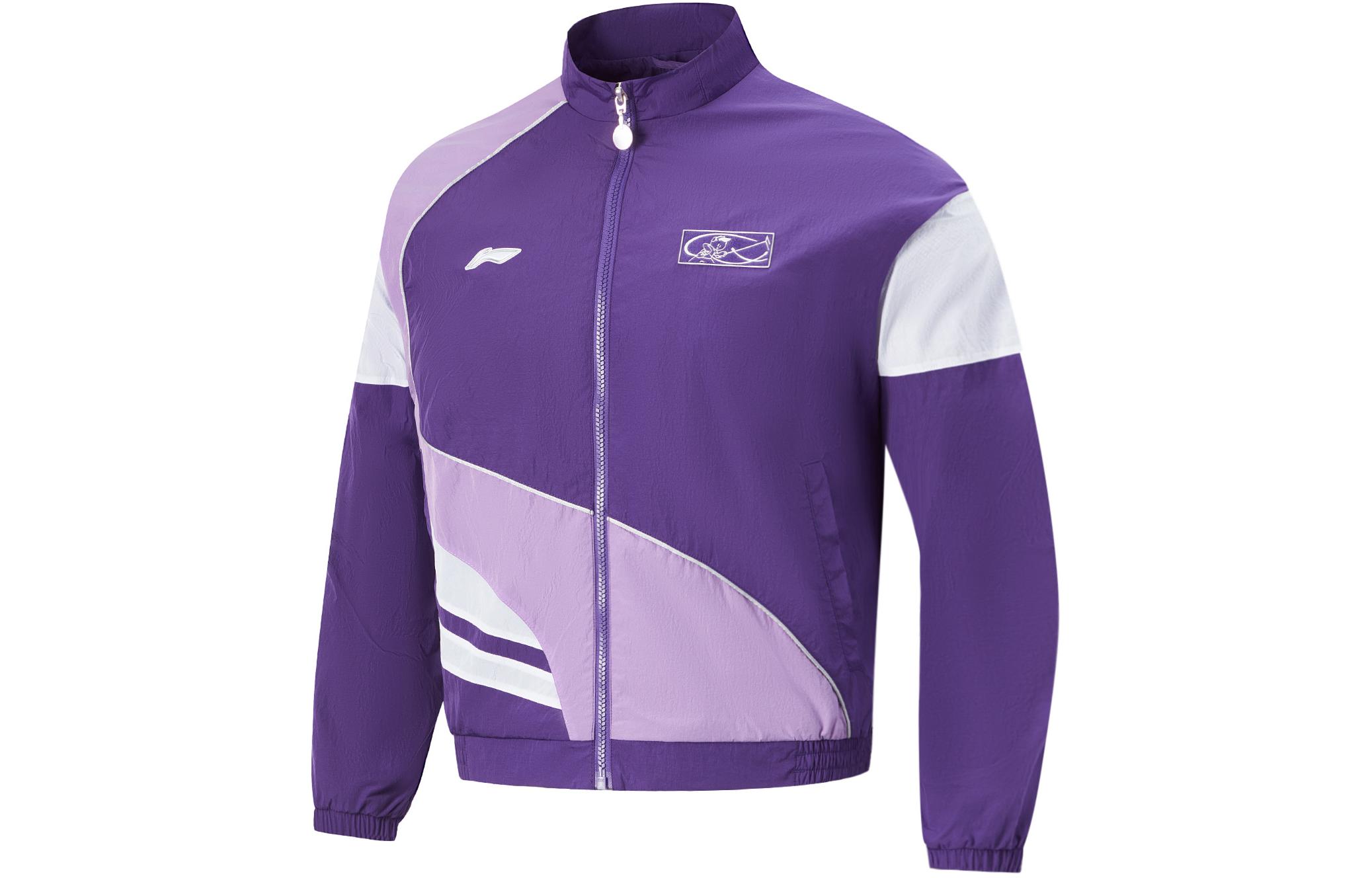 Li-Ning Ping Pong Zip Jacket Iron Blue Purple Unisex Windbreaker. AFDU997-2