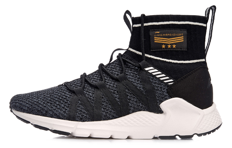 Li-Ning Planet 'Black Grey Knit Sock' AGLN007-1
