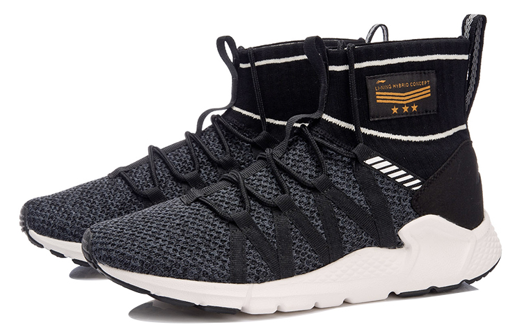 Lookbook Li-Ning Planet ''Chaussette Tricotée Noir Gris'' AGLN007-1