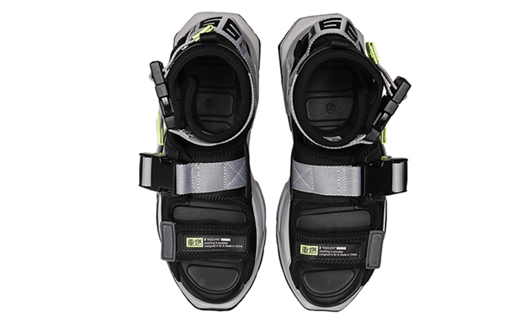 Shop Li-Ning PLATFORM Paris Fashion Week Catwalk Grijs Groen Sandalen ''Grijs Groen'' AGBN077-5