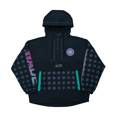 Li-Ning Polka Dot Print Half-Zip Hoodie Jacket Black () AFDQ901-1