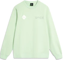 Li-Ning Printed Logo Crewneck Pullover Fleece Sweatshirt Unisex Bamboo Green AWDTB79-4 Li-Ning Printed Logo Crewneck Pullover Fleece Sweatshirt Unisex Bamboo Green AWDTB79-4