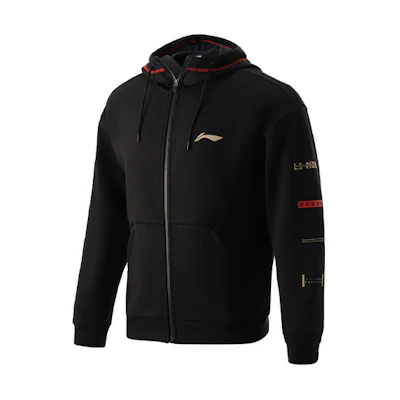 Li-Ning Printed Loose Fit Sports Hoodie Jacket - Black AWDR083-2