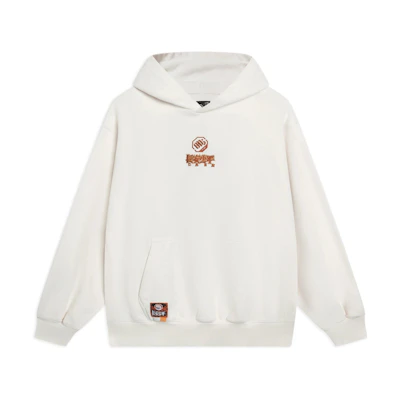 Li-Ning Printed Pullover Long-Sleeve Unisex Sweatshirt - White AWDSG47-2