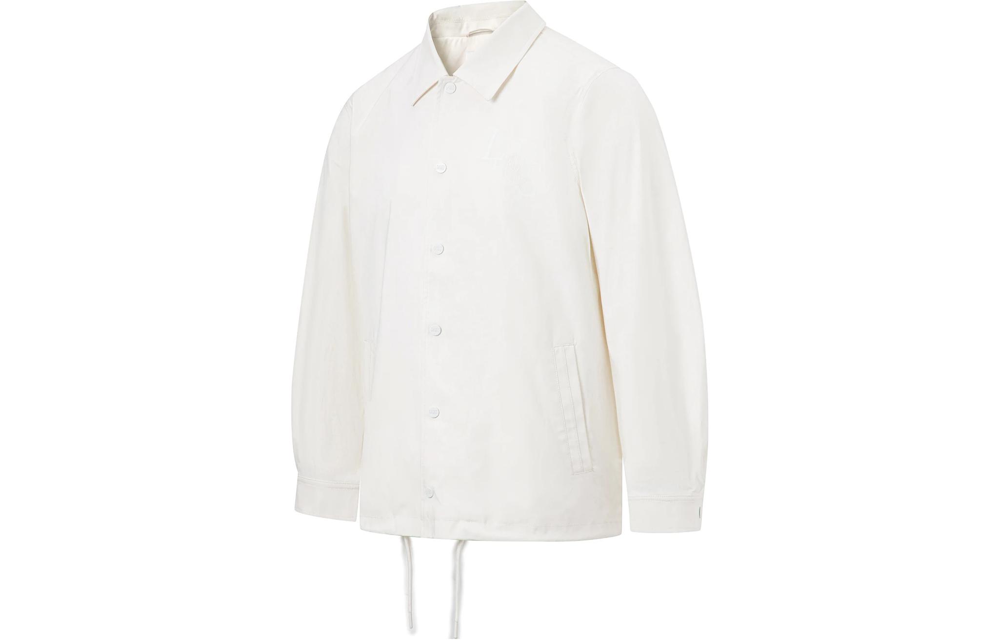 Li-Ning Printed Single-Breasted Oversized Jacket Unisex Off-White AJDT061-2