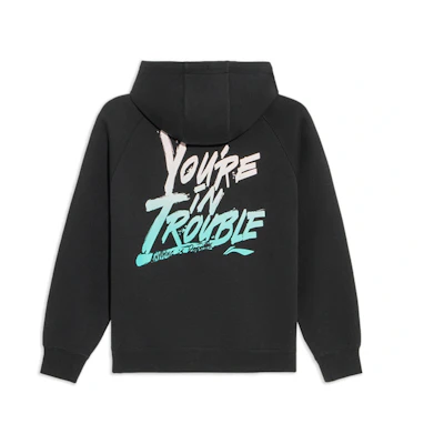 Li-Ning Pro Basketball Hoodie Black Unisex - Letter Print Pullover Long Sleeve AWDS103-1