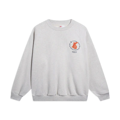 Li-Ning Prosperity Bunny Crewneck Sweatshirt Unisex Light Grey AWDT237-1