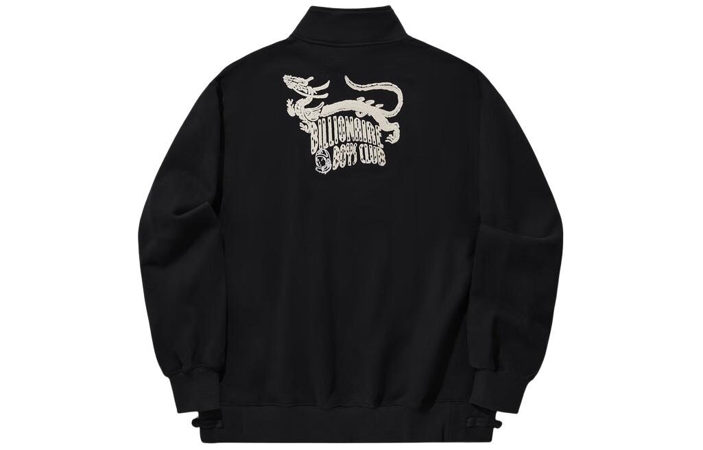 Li-Ning Prosperity Embroidered Letter Print Pullover Sweatshirt Black AWDU671-2