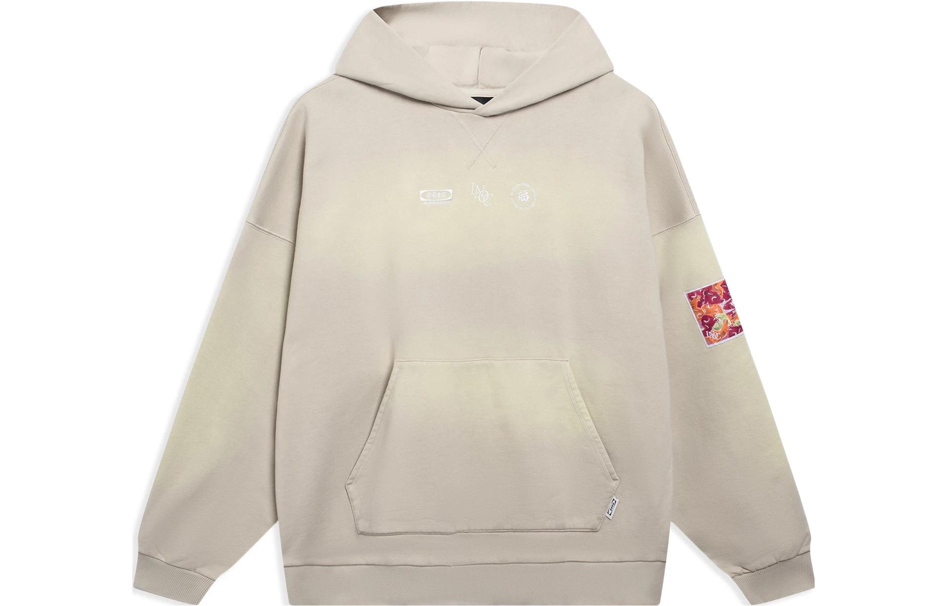 Li-Ning Prosperity Gradient Fleece Hoodie Unisex - Mountain Goat Gray AWDT243-1