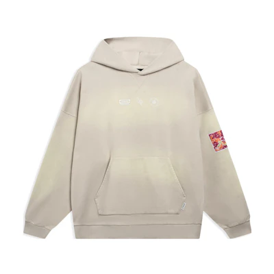Li-Ning Prosperity Gradient Fleece Hoodie Unisex - Mountain Goat Gray AWDT243-1