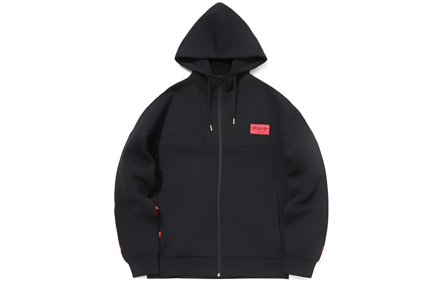 Li-Ning Prosperity Hoodie Black Loose Fit Athletic Long Sleeve AWDR023-1
