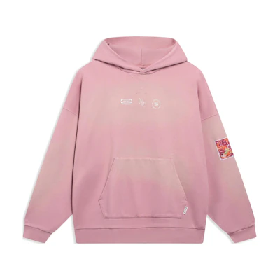 Li-Ning Prosperity Logo Embroidered Fleece Sweatshirt Pink Unisex AWDT243-2