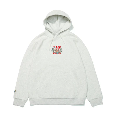 Li-Ning Prosperity Series Gray Cartoon Graphic Hoodie Unisex AWDT013-7