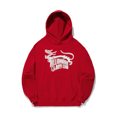 Li-Ning Prosperity Series Red Hoodie with Logo Print Unisex AWDU669-3