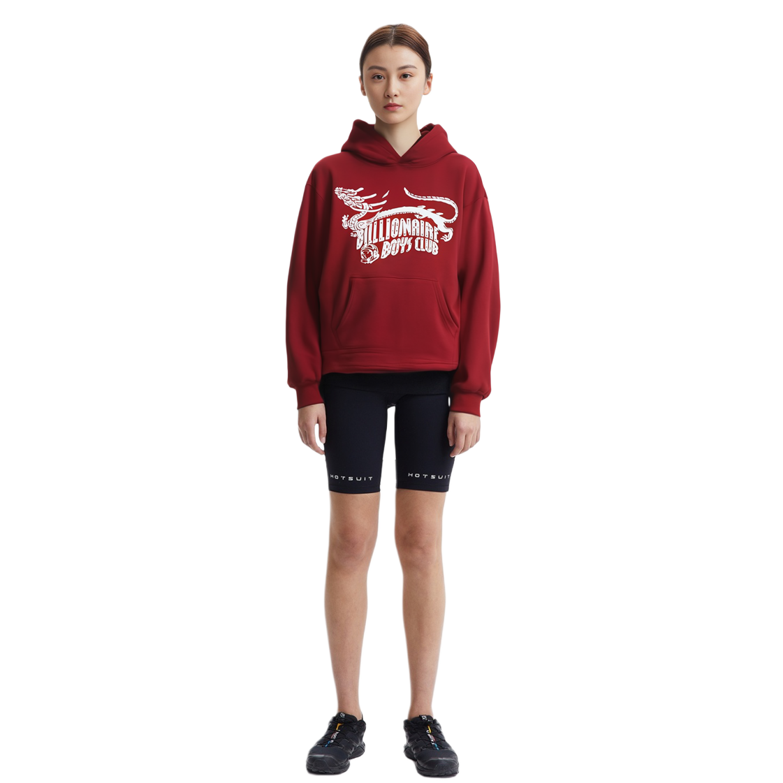 Details for Li-Ning Prosperity Series Red Hoodie with Logo Print Unisex AWDU669-3