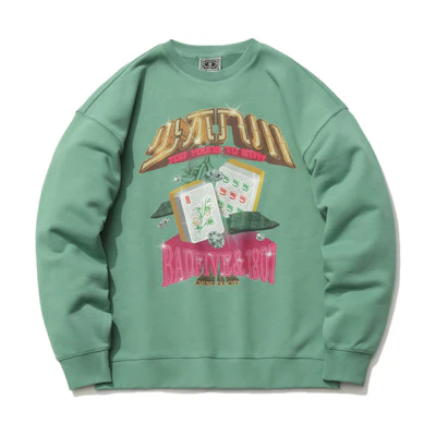 Li-Ning Pullover Crewneck Long Sleeve Sweatshirt Unisex - Aqua Green AWDR425-1