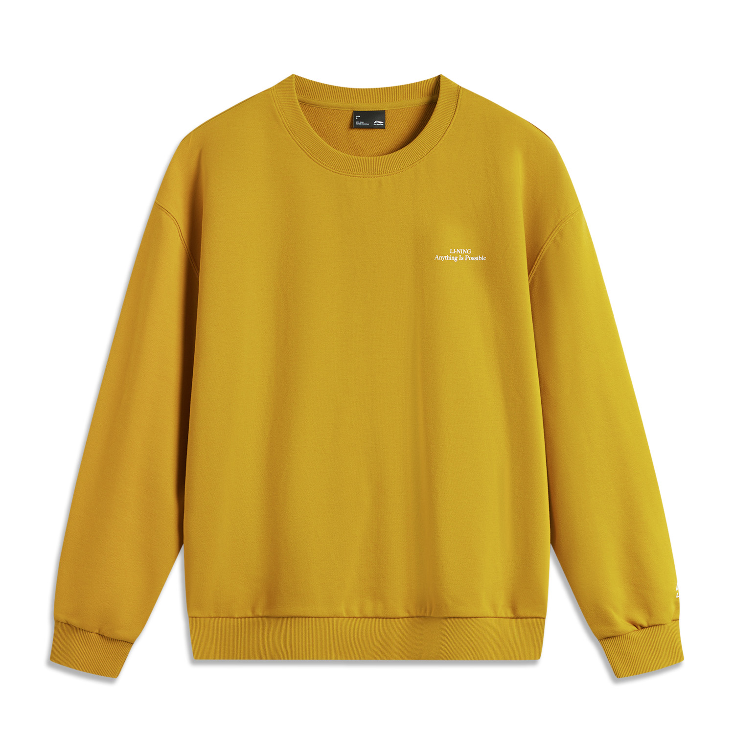 Li-Ning Pullover Crewneck Sweatshirt Palm Gold Unisex Casual Series AWDUB69-5