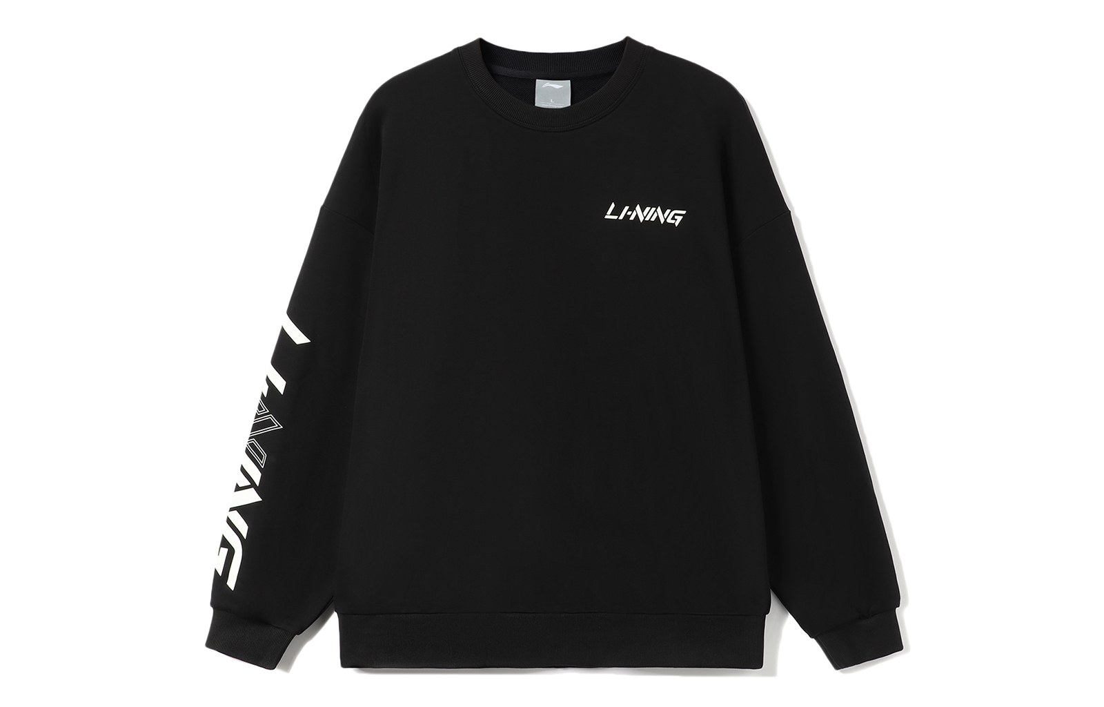Li-Ning Pullover Crewneck Sweatshirt Unisex Black - Sports Lifestyle Series AWDT607-1